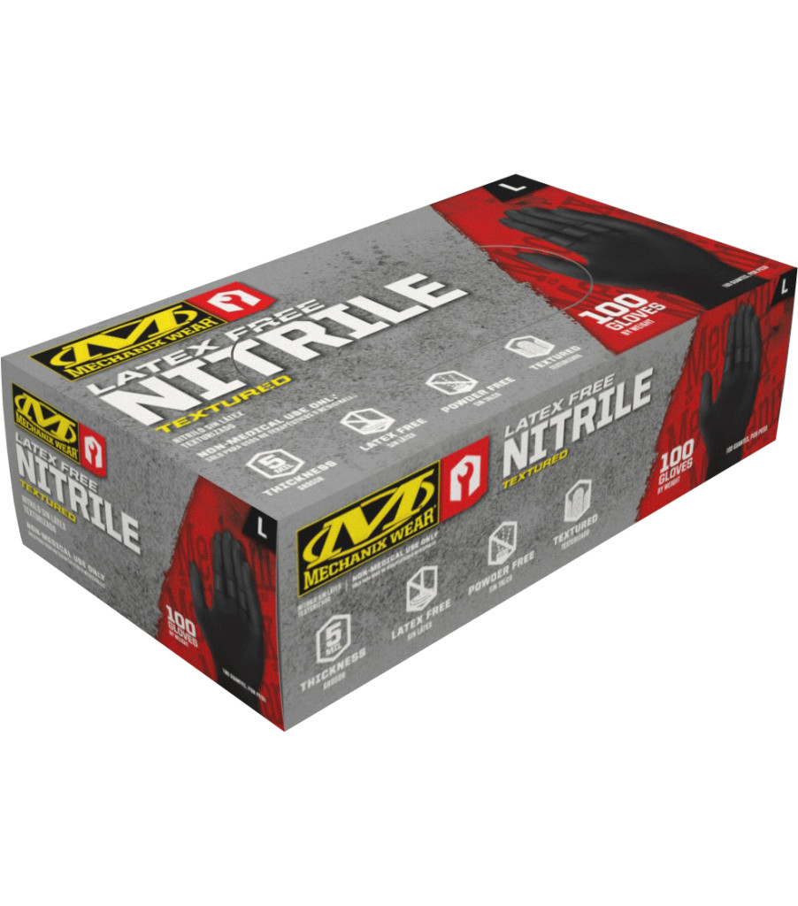 5 Mil Heavy Duty Black Nitrile Gloves (Pack of 100), Black, large image number 0