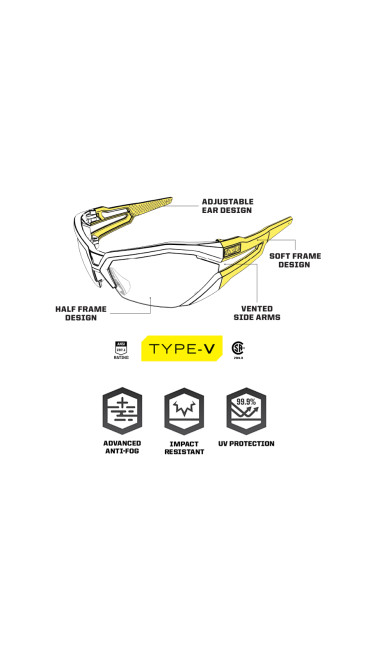 Type-V | Grey Frame | Blue Mirror Lens, Medium Grey/Black, large